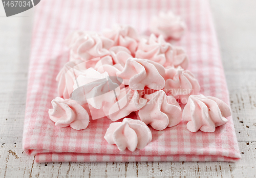 Image of pink meringue cookies