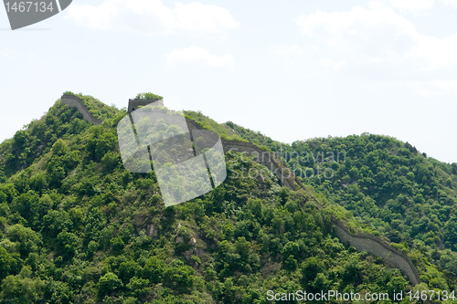 Image of Great Wall Mutianyu Hillside Outside Beijing China