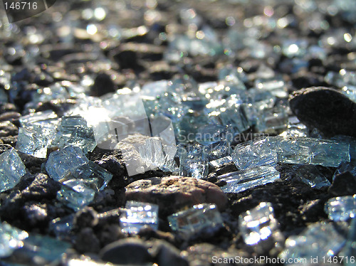 Image of Broken glass on the ground