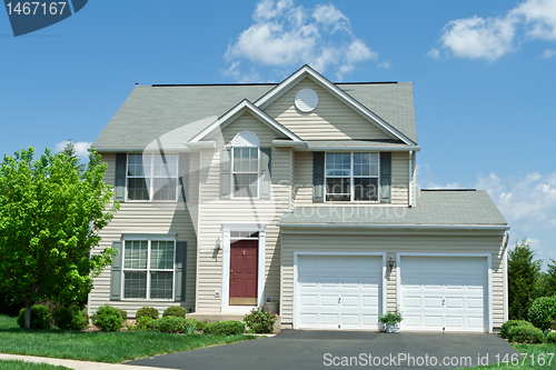 Image of Front Vinyl Siding Single Family House Home MD