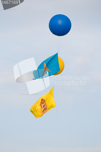 Image of Royal banners in Thailand