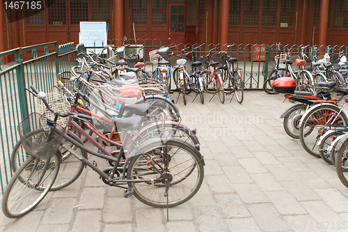 Image of Bikes Row, Bicycle Parking Lot, Beijing, China