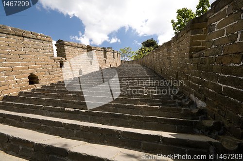 Image of Restored Steps Mutianyu Great Wall, Beijing, China