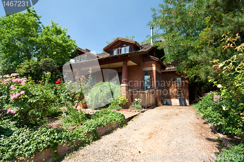 Image of Single Family Home with Garden in Santa Fe, New Mexico, USA