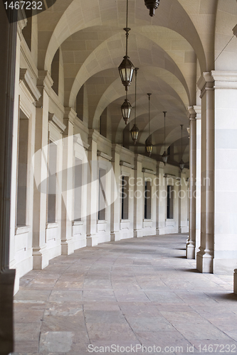 Image of Curving Colonnade Reagan Building, Washington, DC,