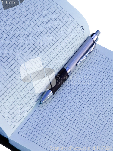 Image of pen in a diary