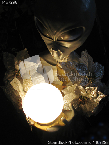 Image of statue of alien