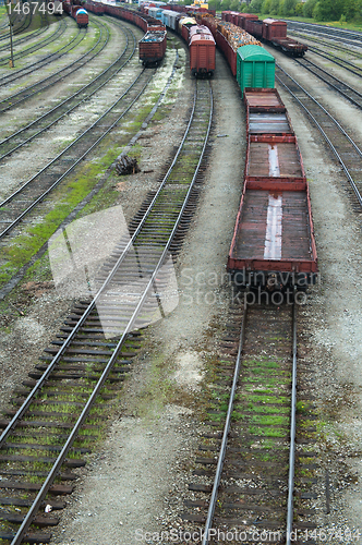 Image of Railway rails leaving in a distance