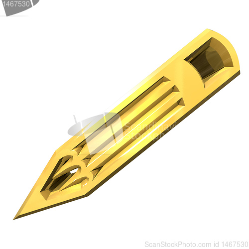 Image of Pencil in gold - 3d 