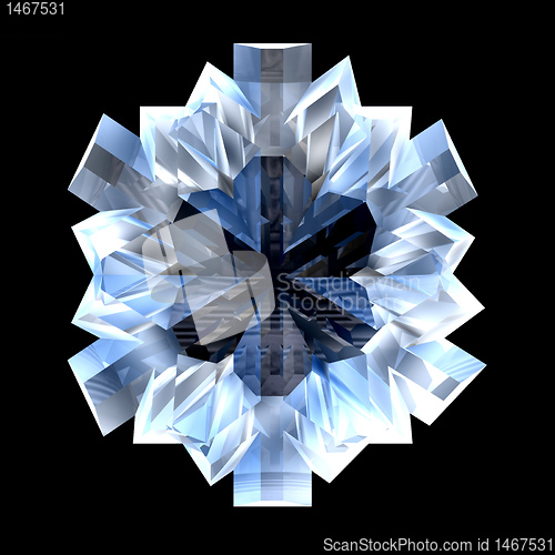 Image of snow flake symbols (3D) 