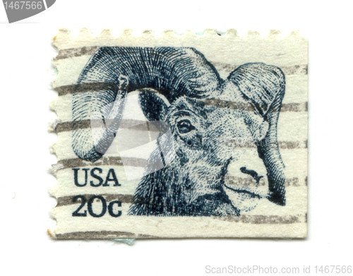 Image of old postage stamp from USA Goat 