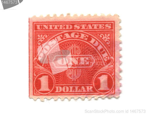 Image of Old postage stamps from USA one Dollar 