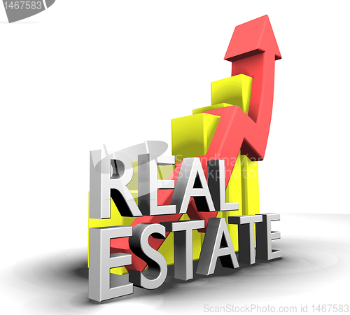 Image of Statistics graphic with real estate word