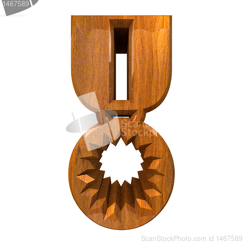 Image of 3d wood medal 
