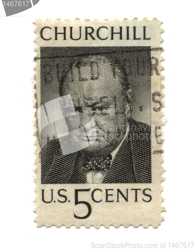 Image of Old postage stamp from USA five cent 