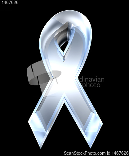 Image of aids hiv symbol in glass (3d) 