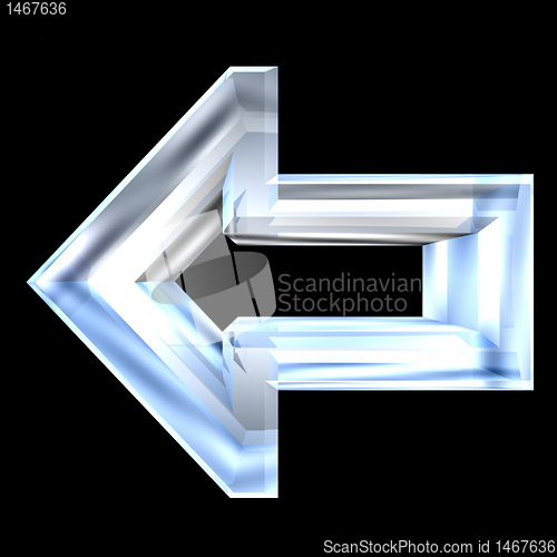 Image of arrow symbol in glass - 3D 