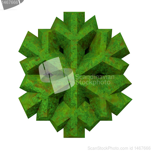 Image of 3D made - Snowflake in grass