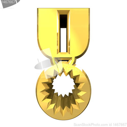 Image of 3d gold medal 