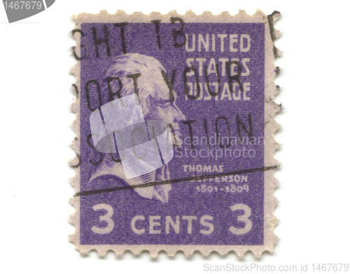 Image of old postage stamp from USA 3 cent 