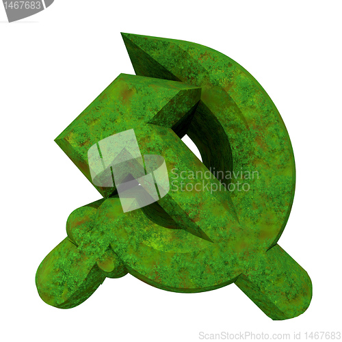 Image of 3d made hammer and sickle symbol 