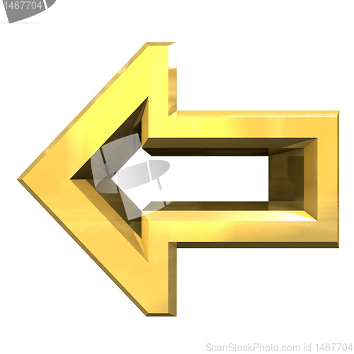 Image of arrow symbol in gold - 3D 