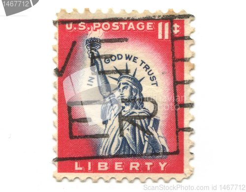 Image of old postage stamp from USA Liberty 