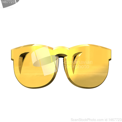 Image of 3d glasses in gold 