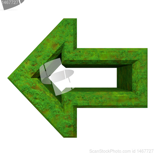 Image of arrow symbol in grass - 3D 