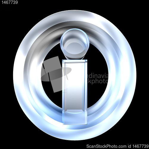 Image of info symbol in glass (3d)