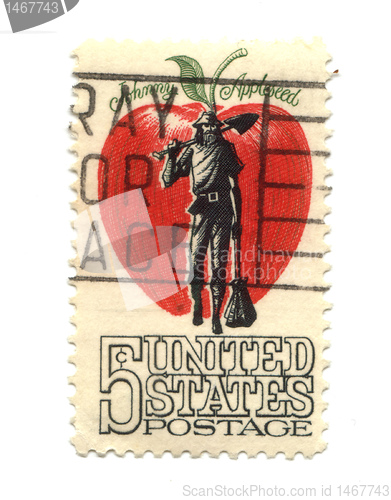 Image of Old postage stamp from USA five cents 