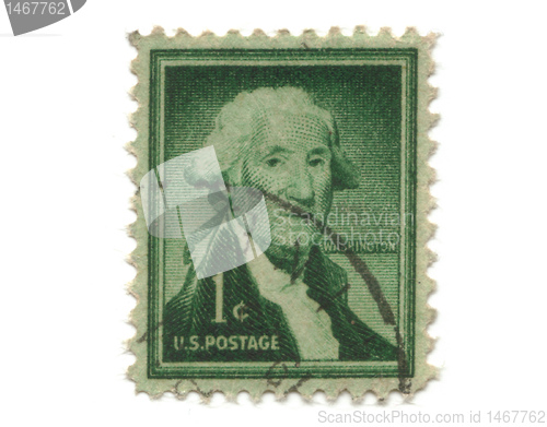 Image of old postage stamp from USA one cent 