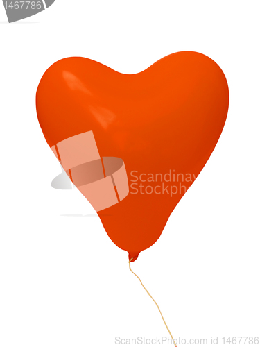 Image of  red heart-like balloon