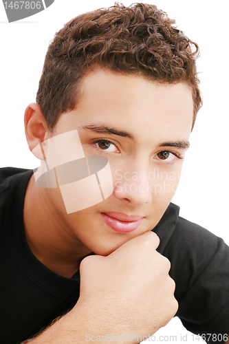 Image of Portrait of young caucasian teenager 