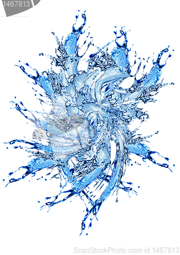 Image of Blue water and water splash