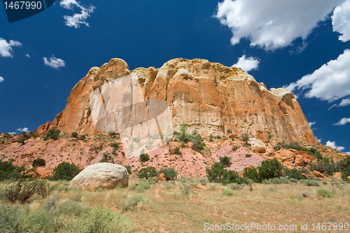 Image of Sandstone Mesa Ghost Ranch, Aibquiu, New Mexico, Wide Angle Lens