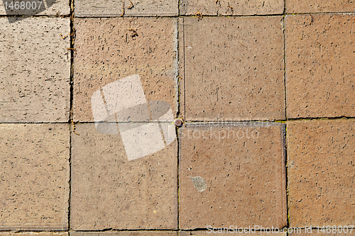 Image of XXXL Full Frame Square Brick Tile Sidewalk Background