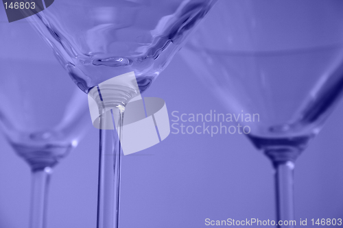 Image of Martini glasses and reflections