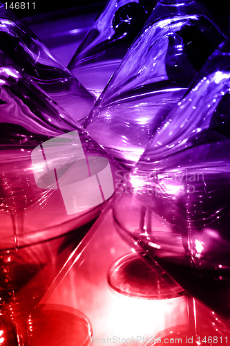 Image of Martini glasses and reflections