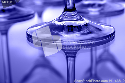 Image of Martini glasses and reflections