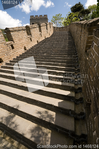 Image of Restored Steps Mutianyu Great Wall, Beijing, China