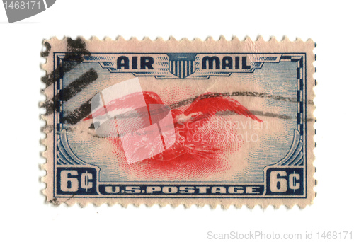 Image of Old postage stamp from USA six cent 