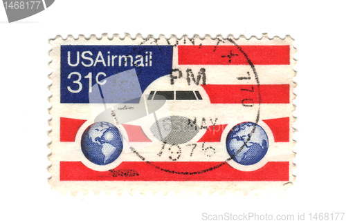 Image of old postage stamp from USA Airmail 