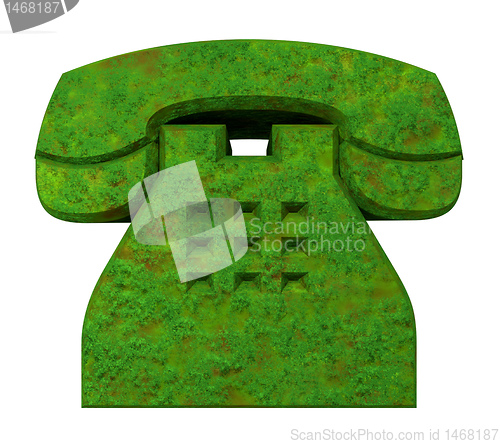 Image of phone symbol in grass - 3D