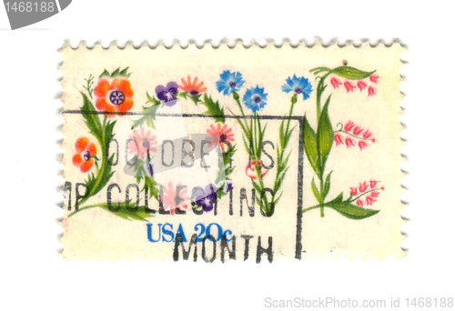 Image of US postage stamp on white background 20c 