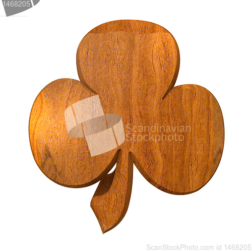 Image of 3D shamrock in wood