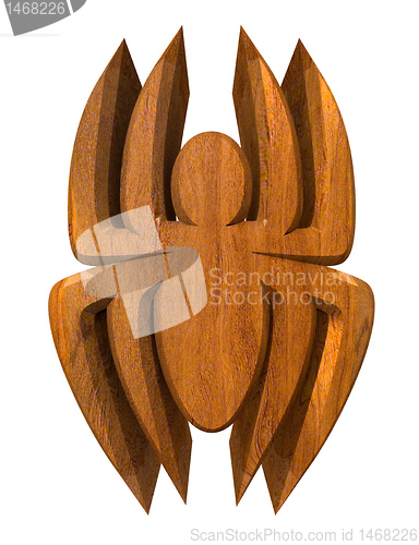 Image of spider in wood - 3d 