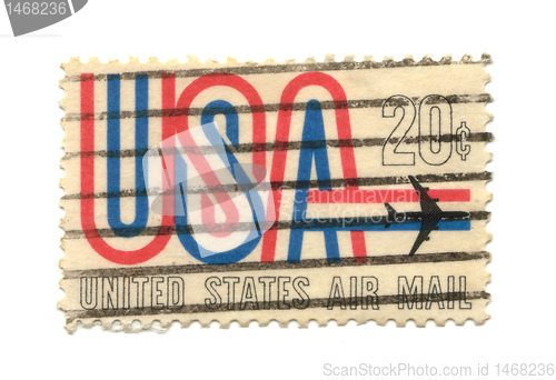 Image of old postage stamp from USA 20 cent 