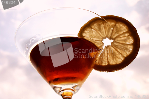 Image of Martini glass close-up