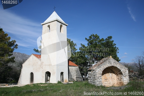 Image of Beautiful small rural church in Croatia